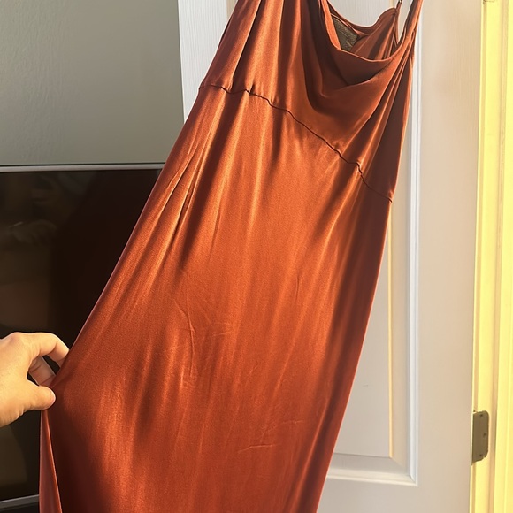 Anthropologie copper slip dress; size Medium; great condition - Picture 4 of 4